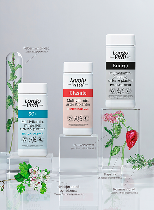 Longo Vital vitaminer, 50+, Classic og Energi